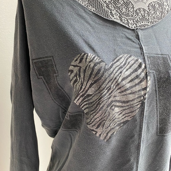 Grey Love Sweatshirt Size Small - Picture 2 of 5